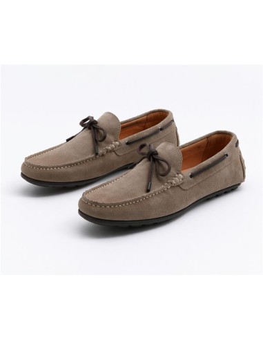 Beige suede moccasin
