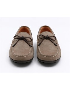 Mocassin suède beige SOLAVI-TAUPE 2