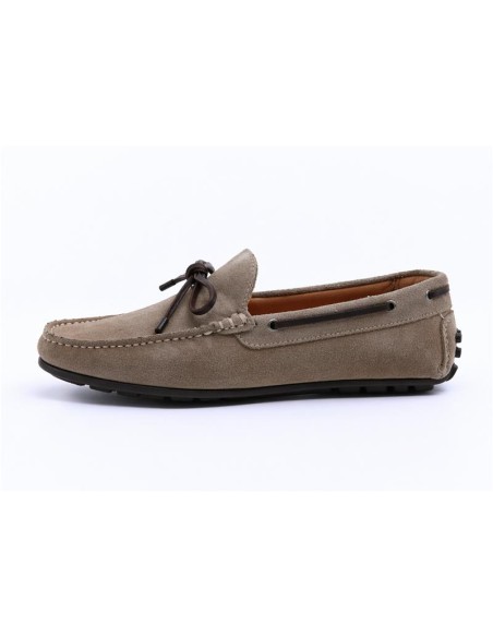 Mocassin suède beige SOLAVI-TAUPE