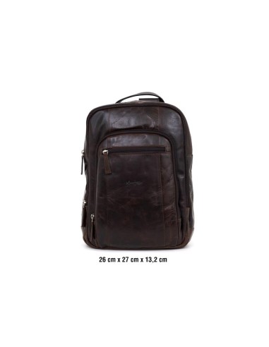 Cartable de peau marron AC-BACKPACK-258-BROWN