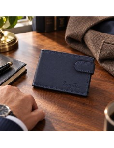 Blue leather wallet