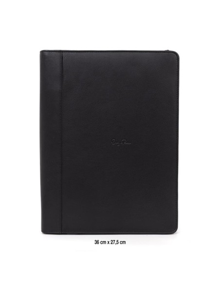 mallette pour ordinateur portable de peau le noir AC-SACPORT-122-BLACK
