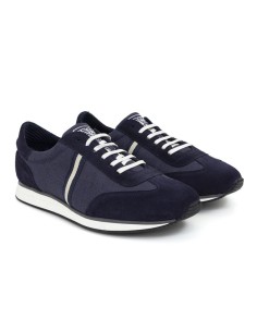 Sneakers de ante liso color azul 2