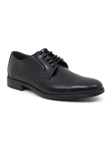 Black leather derby