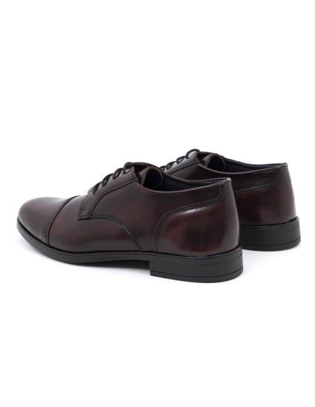 Burgundy leather derby