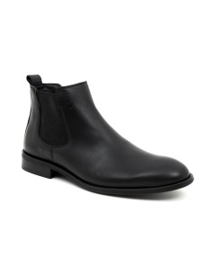 Botines Chelsea de piel acabado a mano color negro 2