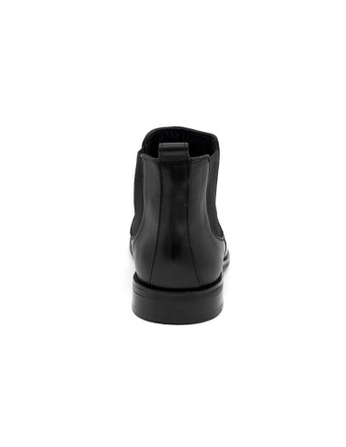 Black leather chelsea boots