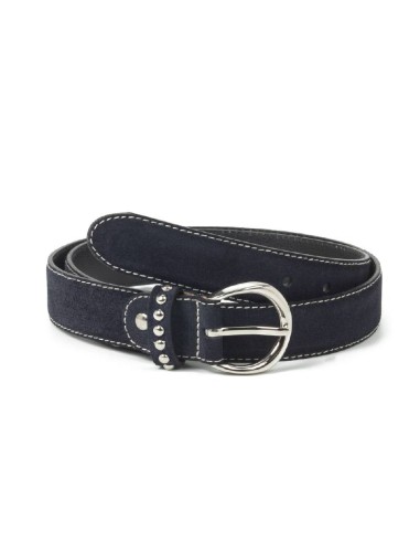 blue suede women's belt WB-SIREN-NAVY