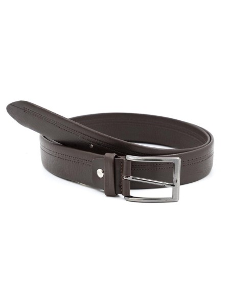 Ceinture de peau marron B-CAMELOT-BROWN