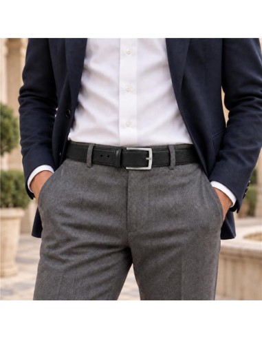 Black leather belt
