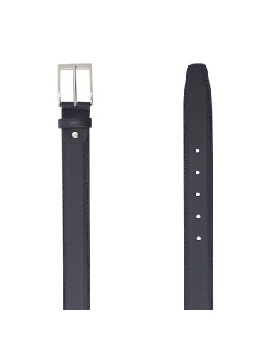 Ceinture de peau bleu B-CORVORI-NAVY
