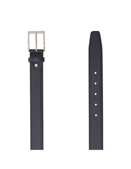 Blue leather belt