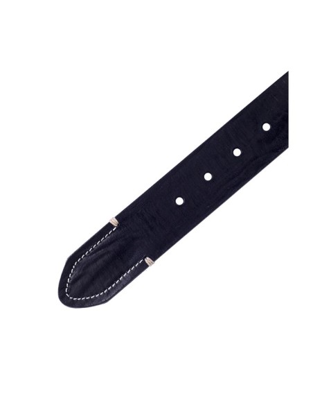 Black leather belt