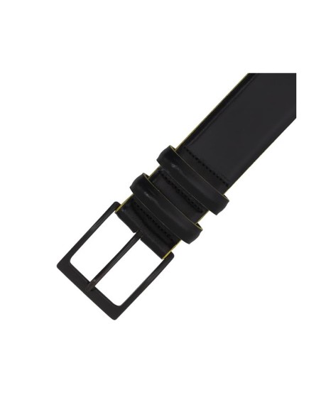 Black leather belt