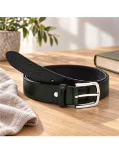 Green leather belt