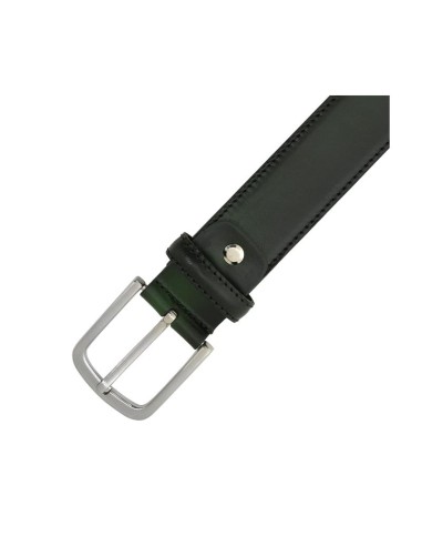 Green leather belt