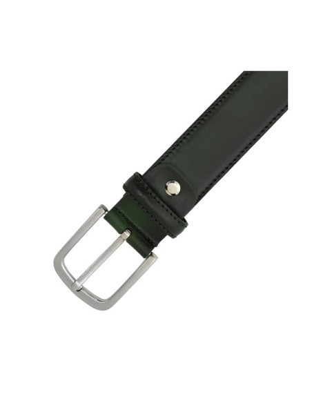 Green leather belt