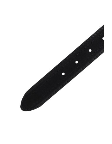 Cinturón de ante combinado de pieles color negro