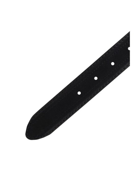 Cinturón de ante combinado de pieles color negro