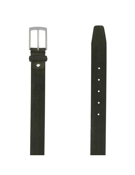 Green suede belt