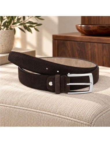 Brown suede belt