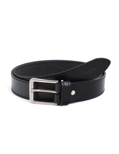 Black leather belt
