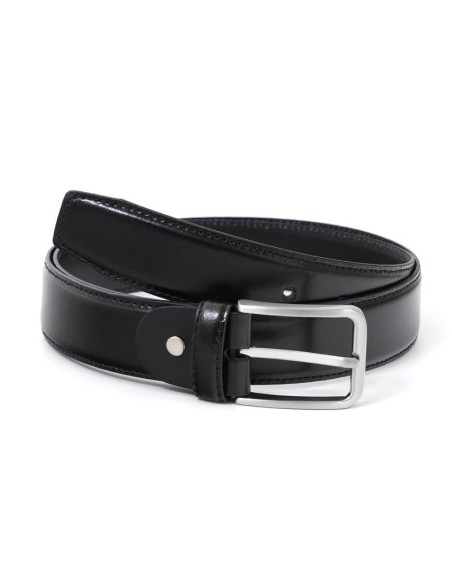 Black leather belt