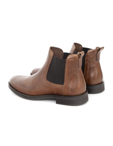 Botines Chelsea de piel difuminado color cuero