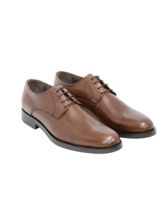 Derby de piel liso color cuero 2