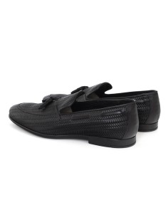 Black leather moccasin 2