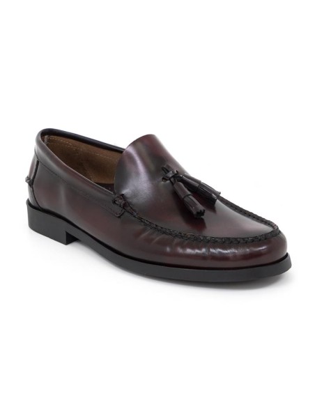 Burgundy leather Castellanos
