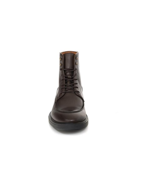 Botín de piel liso color marrón