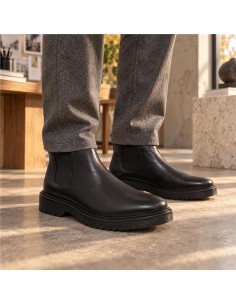 bottines chelsea de peau le noir BERNAL-NEGRO