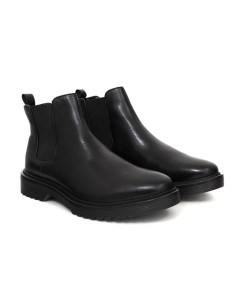 Black leather chelsea boots 2