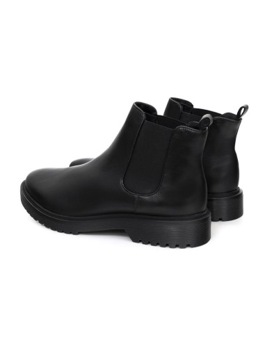 Black leather chelsea boots
