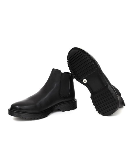 bottines chelsea de peau le noir BERNAL-NEGRO