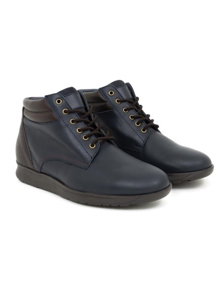 Bottine de peau bleu BERNO-NAVY