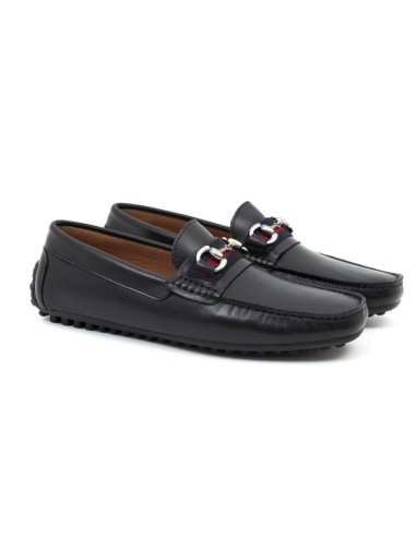 black leather moccasin BELIPO-NEGRO