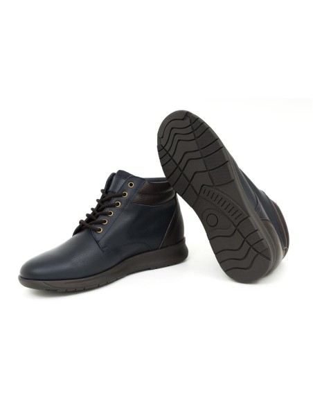 Blue leather boot