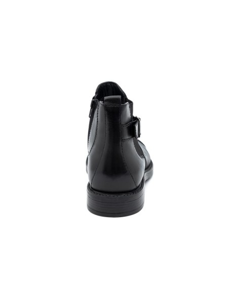Black leather chelsea boots