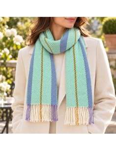 Foulard rayé vert BUF-MADELINE-MINT