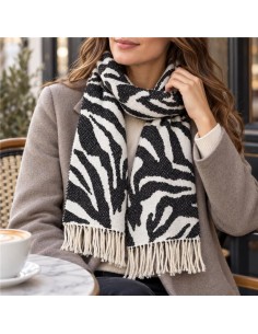 Foulard timbré le noir BUF-MIZEBRA-BLACK