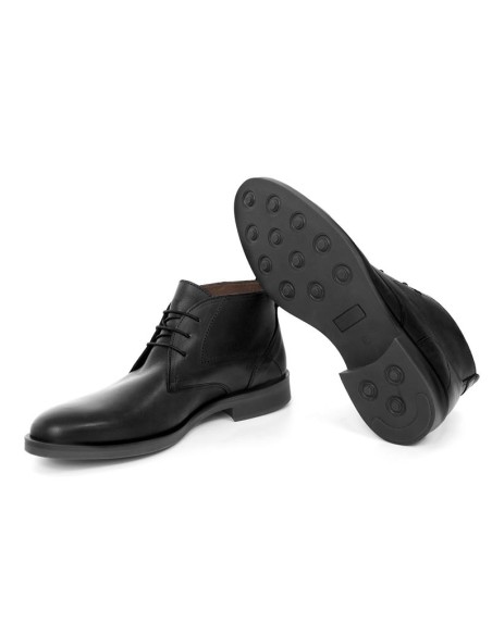 Black leather boot