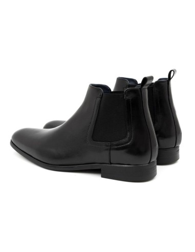 Black leather chelsea boots