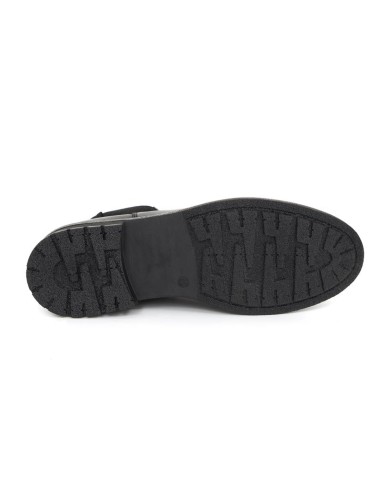 Botines Chelsea de piel con elástico lateral color negro