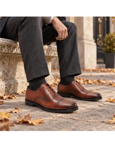 Oxford de peau marron CORESA-MARRON