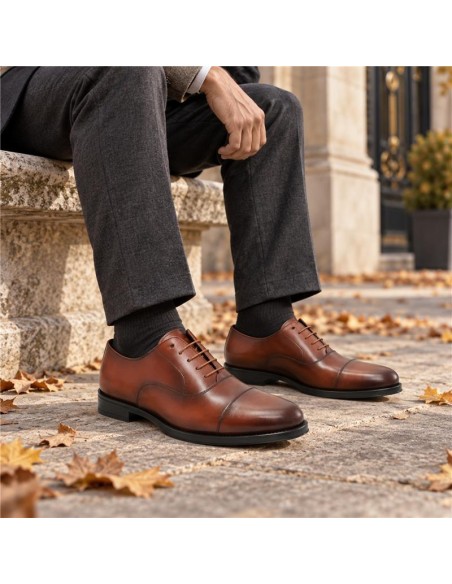 Brown leather Oxford