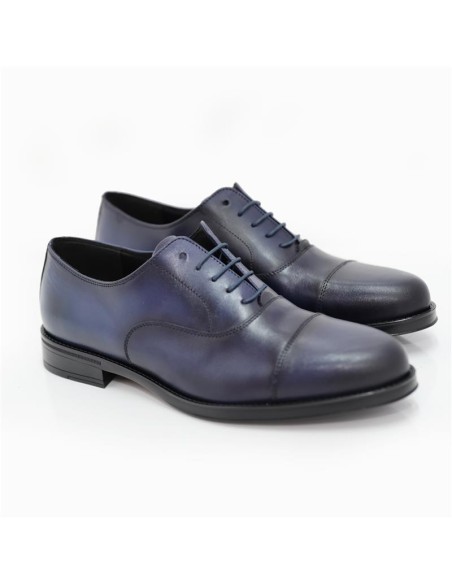Oxford de piel con plantilla extraible color azul