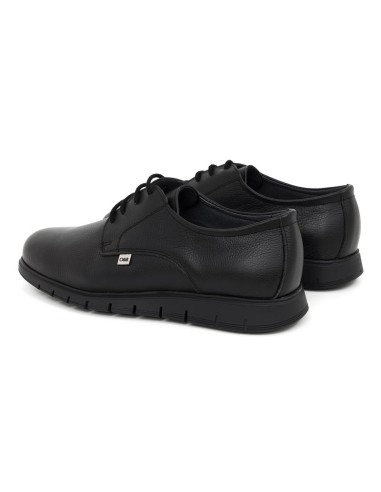 Black leather derby