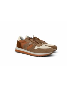 Deportivo de ante liso color cuero 2